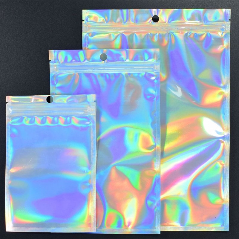 Wholesale Lashes Packaging Boxes Idea Holographic Laser Zip
