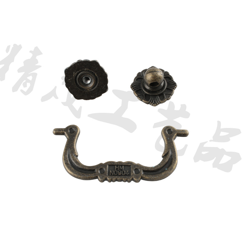 橱柜仿古箱复古中式家具拉手包装盒抽屉拉手孔距65mm