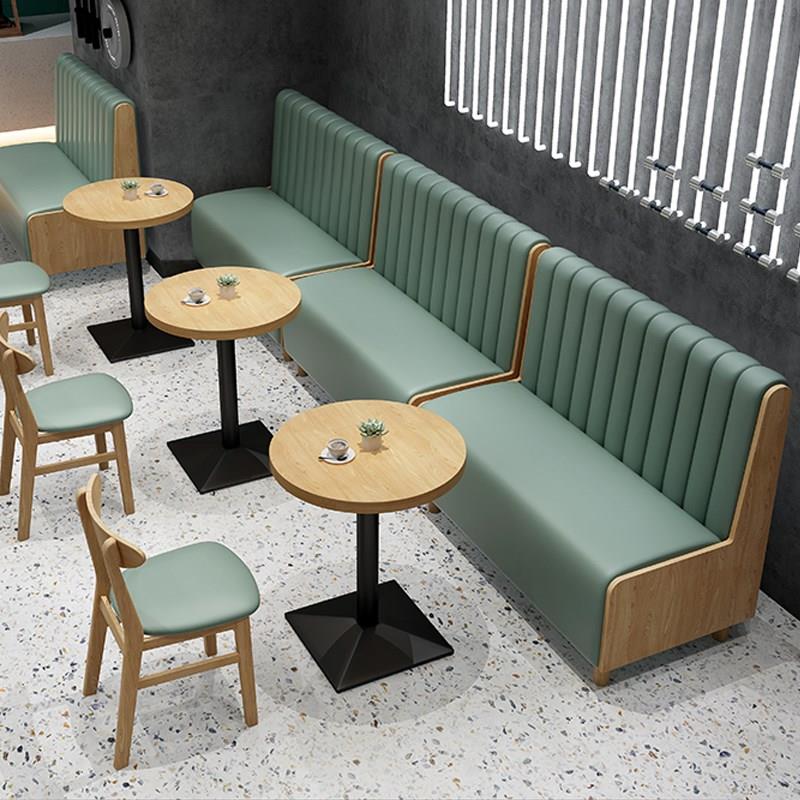 定制餐厅靠墙卡座沙发自助火锅店中餐厅桌椅组合烤肉店实木餐桌椅