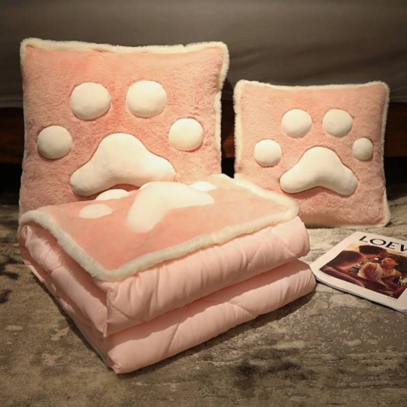 沙发折叠抱枕被子两用毯子二合一毛毯办公室午睡午休汽车盖毯靠枕