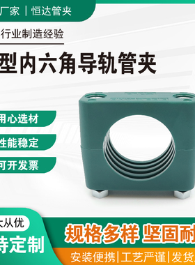 轻型液压塑料固定管夹管卡内六角导轨线卡轨道C型TLPG实验室船用