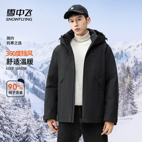 时尚帅气男士工装科技青年羽绒服