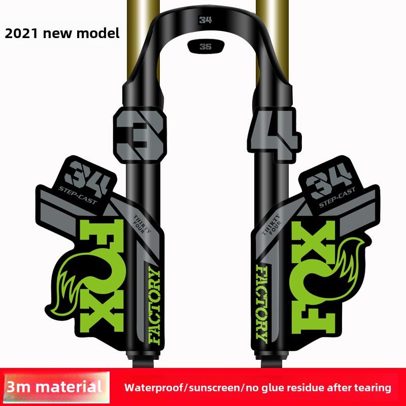 适用于2021新款fox34前叉贴纸山地车前叉贴纸公路车自行车前叉贴