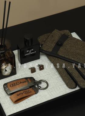 YASA【入户托盘组合】样板房玄关柜面香薰男手套汽车钥匙道具软装