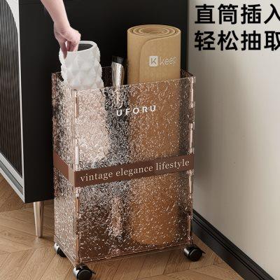 瑜伽垫收纳筐带轮家用工具泡沫整理神器健身器材置物架子卧室大号
