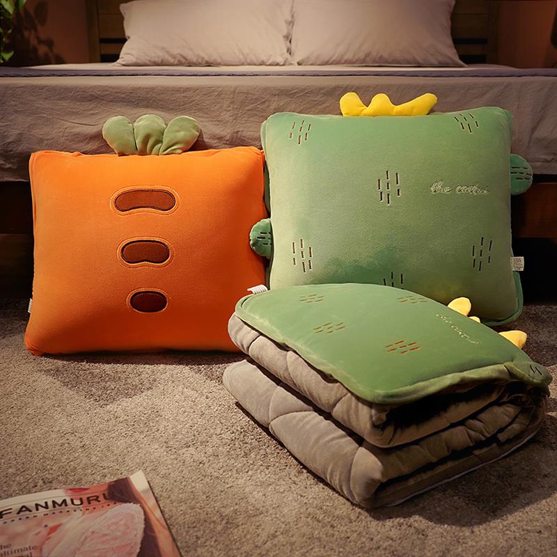 抱枕被子两用二合一折叠靠枕午睡毯子小枕头办公室冬季加厚汽车载