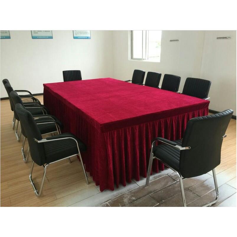 会议桌布商务金丝绒布定制办公室台布桌裙桌套乒乓球台长方形桌罩
