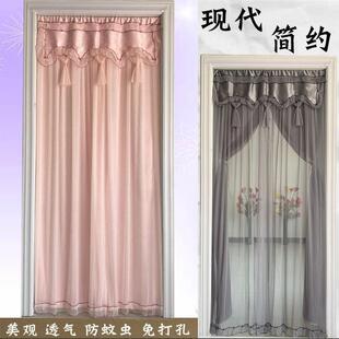 新款四季家用双层蕾丝门帘防隐私偷窃遮光帘加厚卧室隔断卫生间帘