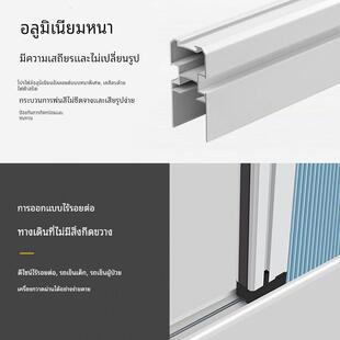 推拉蜂巢帘免打孔铝合金移门厨房卧室客厅阳台衣柜隔热隔断折叠门