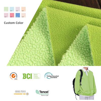 工厂直供现货羊羔绒 摇粒绒复合布 冬季保暖卫衣羊羔绒面料