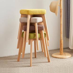 实木凳子餐椅现代简约家用餐桌凳子靠背书桌化妆梳妆台用小椅子