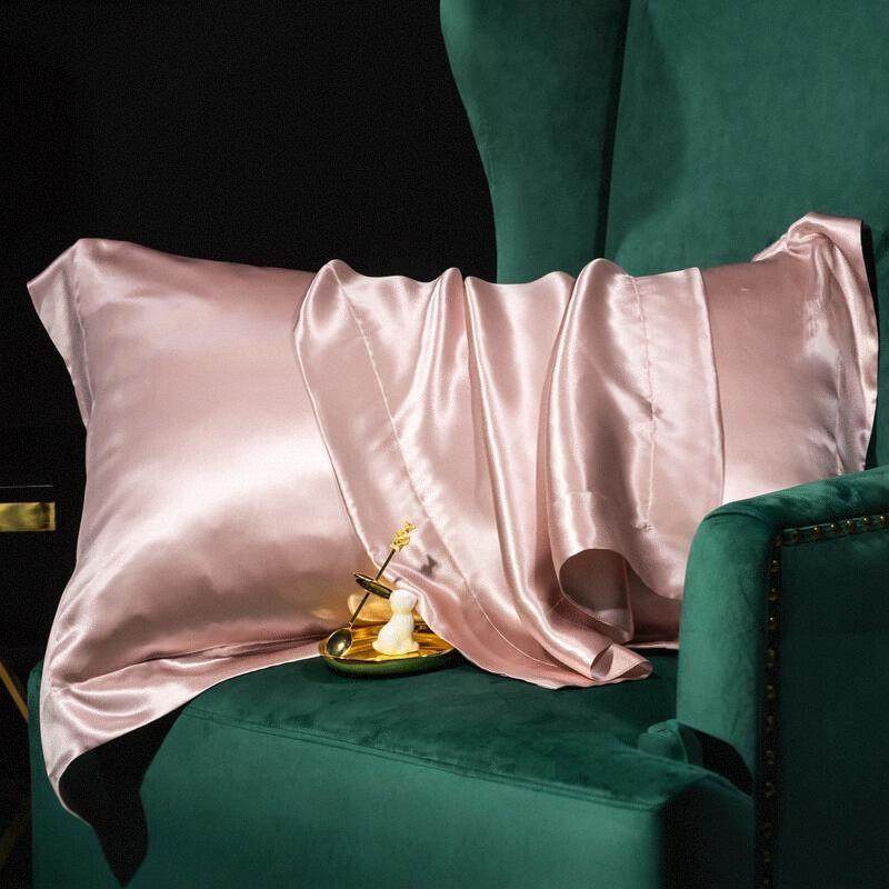 【外贸清仓】纯色真丝枕套一对蚕丝美容丝绸夏季冰丝单人枕头套,床上用品,枕套,淘宝优惠券,粉丝福利购,淘宝优惠卷
