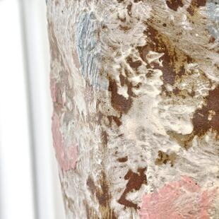 手工覆古粗陶罐侘寂新中式客厅山归来水培插花摆件落地花瓶器斑驳