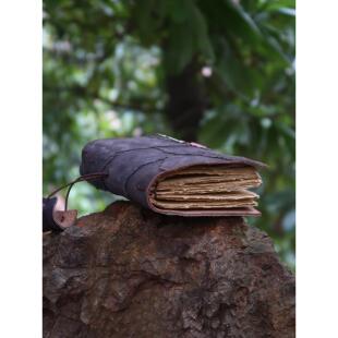 原创tn覆古手账本水彩画画本加厚牛皮日记笔记相册本毛边女巫本