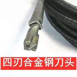 电锤电钻冲击钻疏通下水道弹簧实心轴线管疏通器水泥混泥土硬堵塞