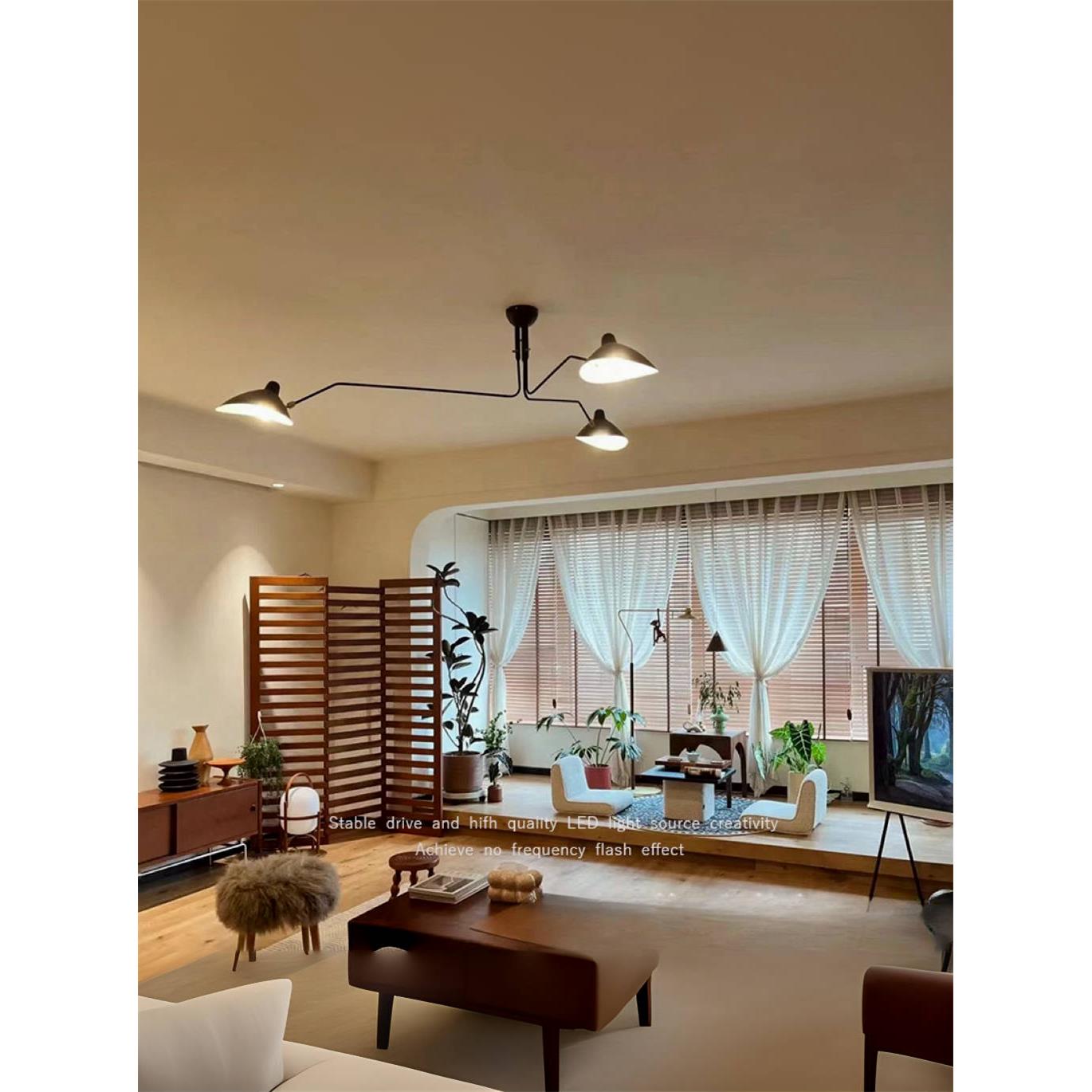 北欧蜘蛛摇臂鸭嘴吊灯张牙舞爪客厅饭厅卧室创意简约工业中古灯具