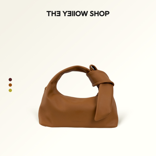 TheYellowShop 牛皮油蜡皮通勤手拎斜挎小包饺子包