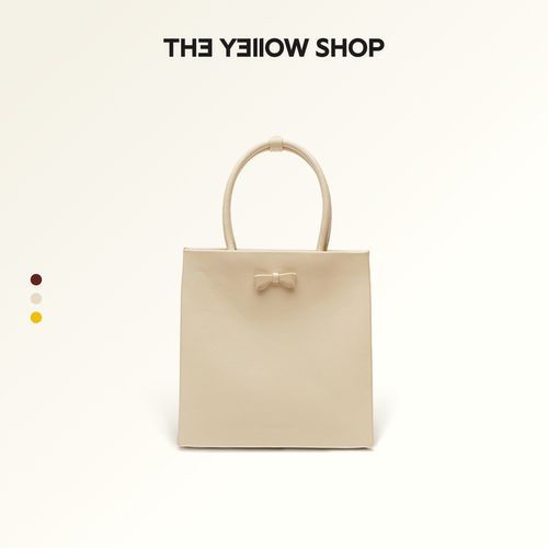 The Yellow Shop 牛皮复古旅行通勤菜篮子托特包