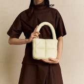 迪丽热巴同款 PU皮手提四格羽绒包Bestie SHOP THE YELLOW