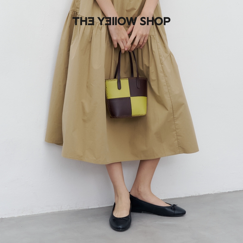 THEYELLOWSHOP拼色四格托特包