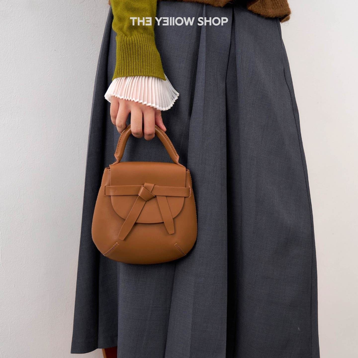 【金靖沈梦辰同款】THE YELLOW SHOP 复古红色包牛皮马鞍包,箱包皮具/热销女包/男包,马鞍包,淘宝优惠券,粉丝福利购,淘宝优惠卷