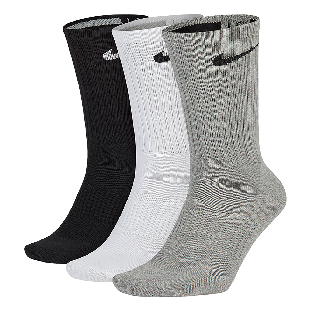 Nike耐克运动袜男女跑步训练健身舒适吸湿透气中筒袜子3双SX4704