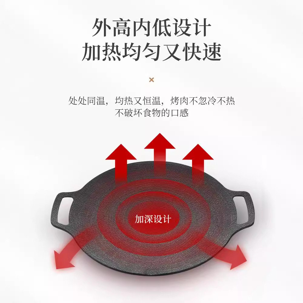 不沾烧烤盘烤肉锅韩式铁