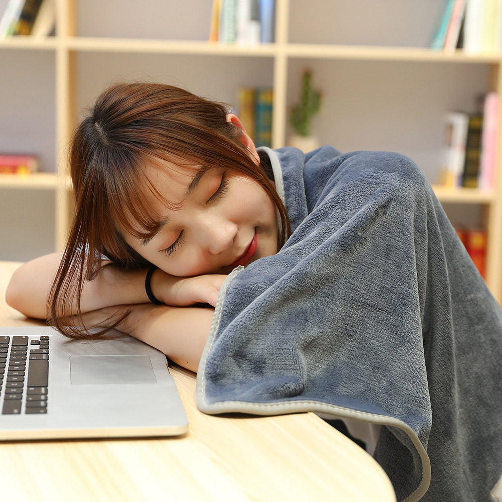 小毛毯被子盖腿午休厚冬