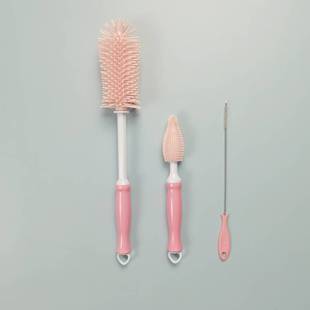 新品硅胶奶瓶刷套装360度旋转婴儿洗瓶刷子奶嘴重力球吸管清洁刷