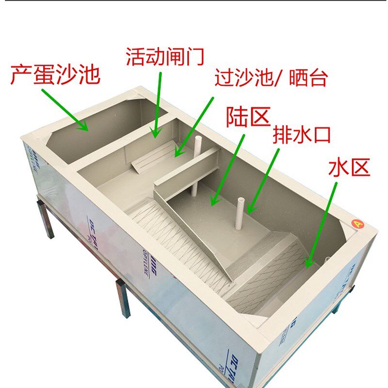 热销大号龟箱龟池塑料龟箱黄缘半水龟箱乌龟缸阳台家用带晒台乌龟