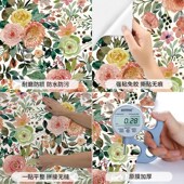 热销田园花卉家具创意翻新贴纸加厚卧室衣柜子装 饰防水潮PVC自粘