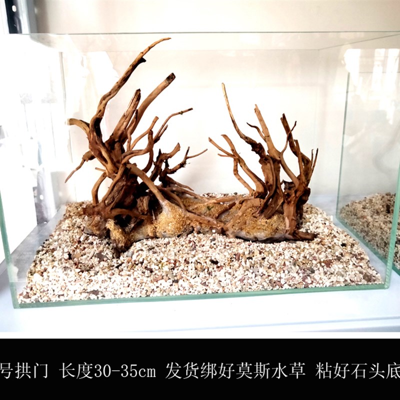 热销莫斯沉木造景 水草整体骨架绑好莫斯 拱门沉木树 造景使用方