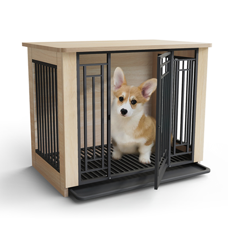 热销实木狗笼子小中型犬带厕所分离方管木质泰迪柯基宠物别墅室内