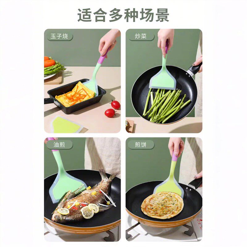 热销烙饼硅胶铲耐热锅适用铲子烘焙刮刀厨房家用炒菜锅铲