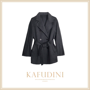 12.26【欢欢】 帕柏娜 时尚翻领随性毛呢外套中长款 SJ87801