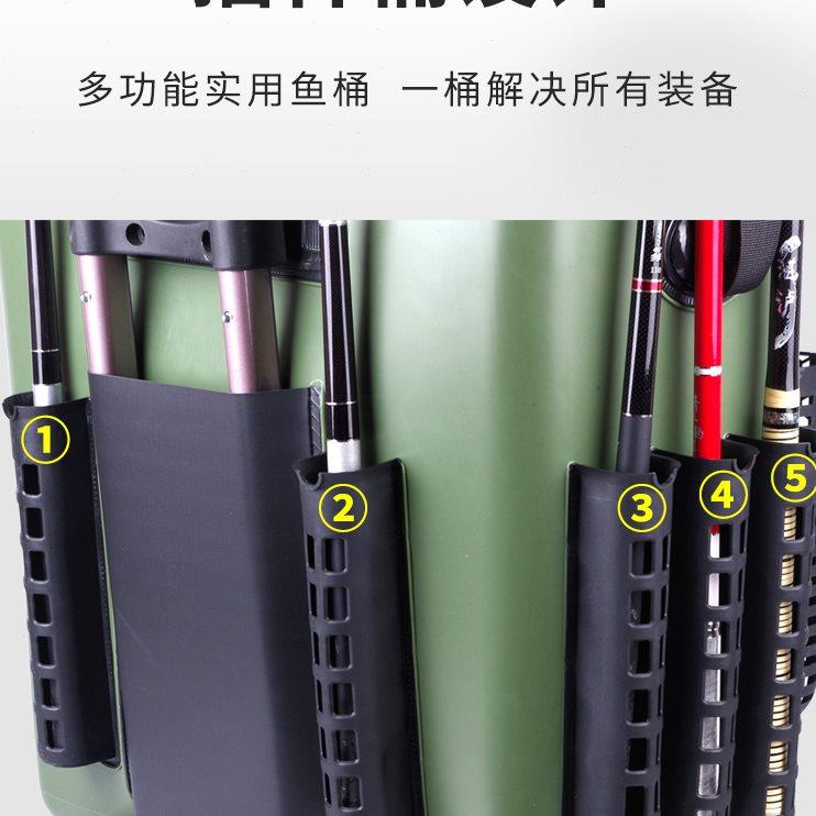 一体成型多功能鱼护桶装活鱼桶EVA背桶渔具包拉杆钓鱼箱加厚硬壳