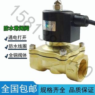 220v开关阀24v全铜电磁控制阀 水下喷泉常闭防水电磁阀水阀地埋式