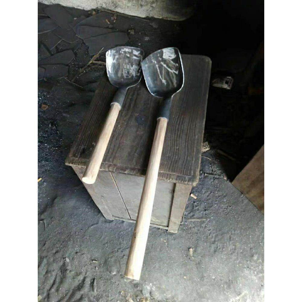 传统老式家用铁锅铲子迷你小号炒菜生铁铁勺木柄大号农村手工锻打