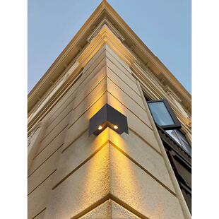 户外壁灯太阳能洗墙机别墅庭院灯栅栏壁灯阳台花园外墙灯角灯