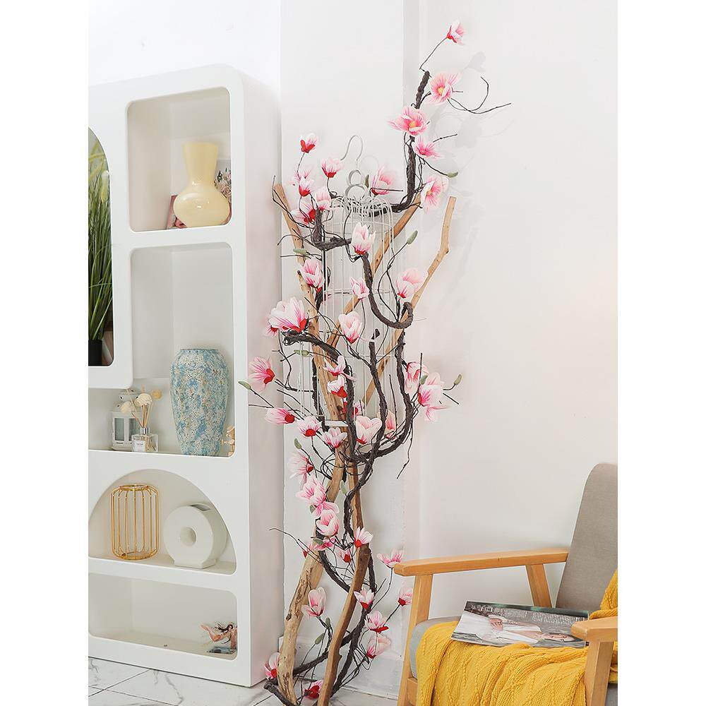 装饰花藤花艺室内挂壁兰花花蔓假花仿真花藤条玉兰花花墙背景墙