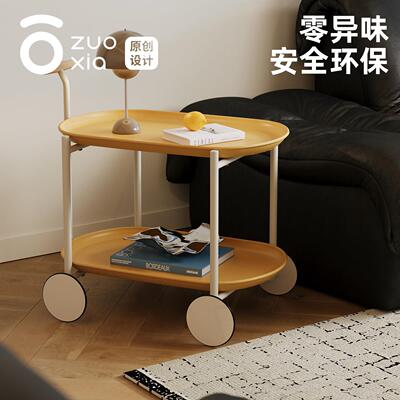 左下家用沙发边几可移动茶几小边柜创意置物架客厅旁边角几小推车