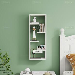 墙上置物架免打孔床头悬空书架墙壁隔板壁挂承重力强客厅卧室墙面