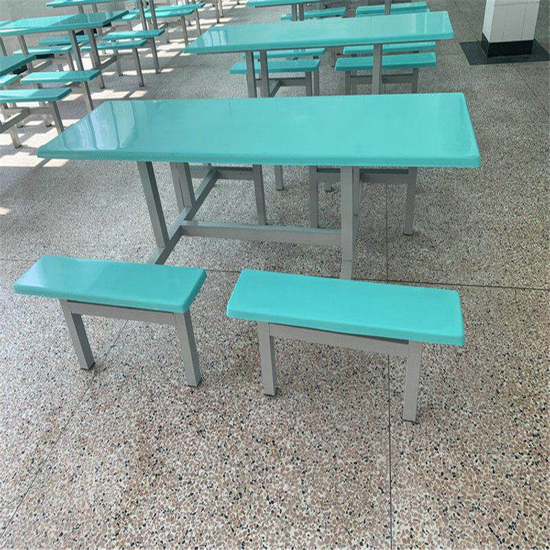 新款特价8人学生员工食堂餐桌椅八人位连体餐桌定制小吃店饭馆桌