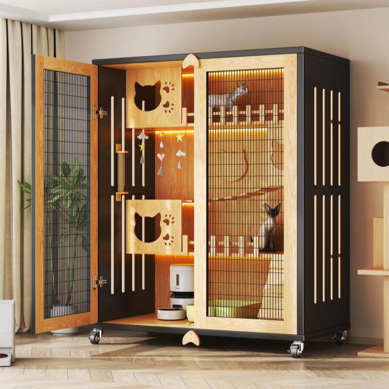 铁网猫别墅超大自由空间猫笼子四季通用通风透气猫窝猫厕一体猫柜,宠物/宠物食品及用品,猫笼子/猫别墅,淘宝优惠券,粉丝福利购,淘宝优惠卷