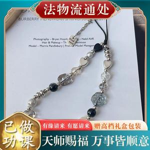 琼睿ins甜酷手机链短款小众黑白色系复古挂绳ccd相机挂件手机壳通