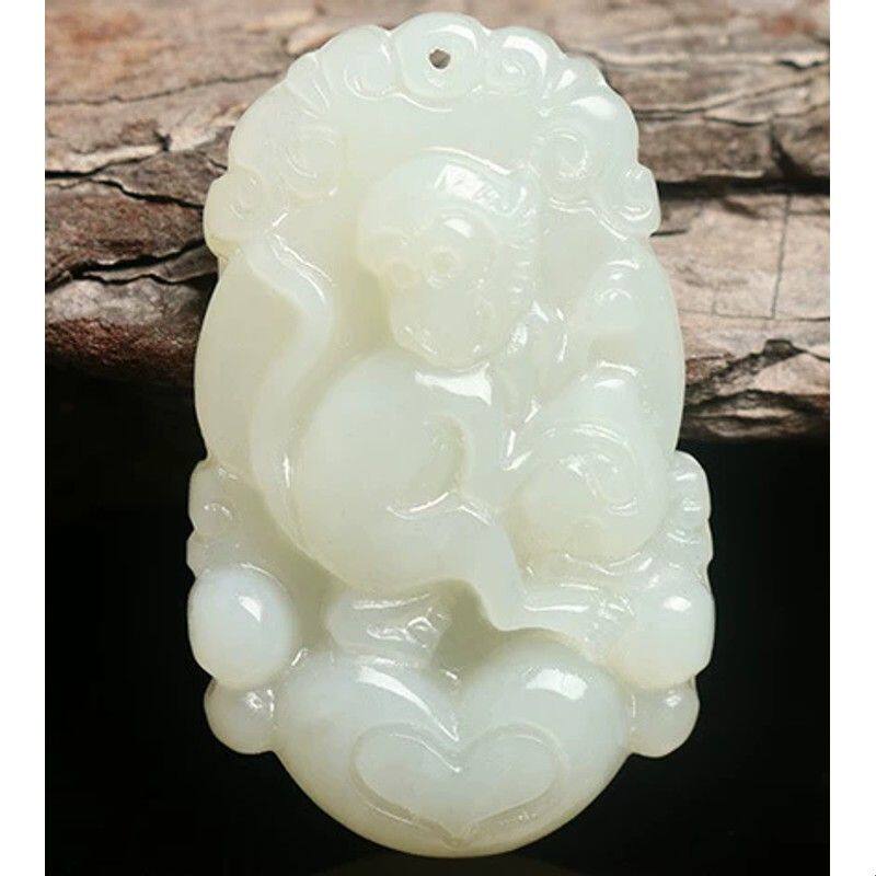 【师傅推荐】天然和田玉白玉生肖猴吊坠鼠牛虎兔龙蛇马羊猴鸡狗猪