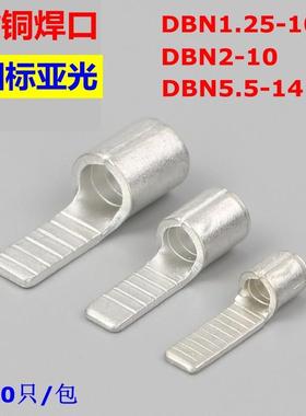 DBN1.25-10 2-10 5.5-14片型端子国标A级紫铜镀锡线耳C45插片端子