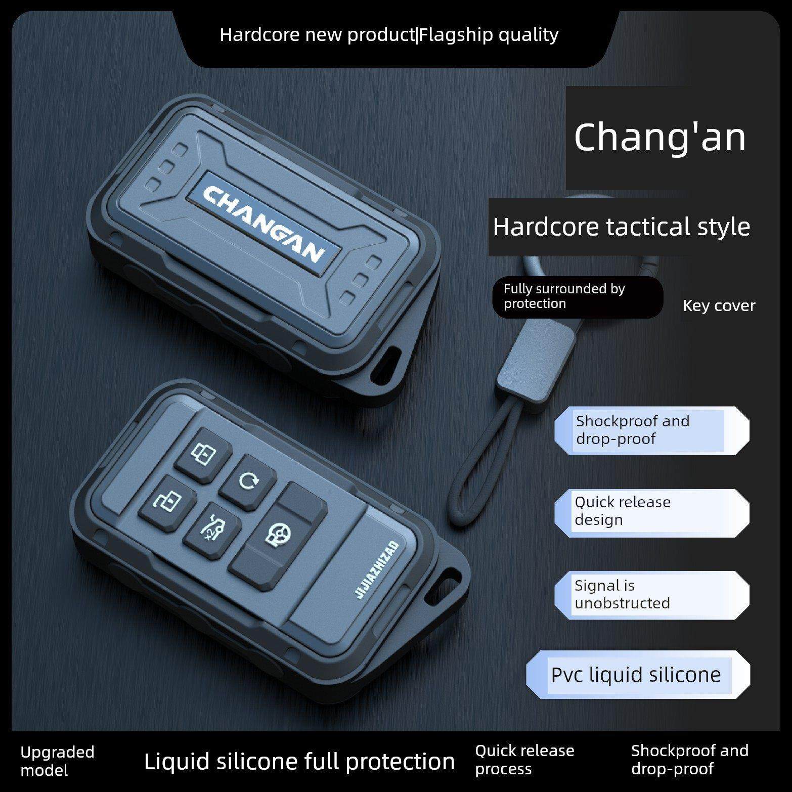 适用于长安轿车Cs55钥匙套Univ/ unit - t一东Cs35Cs75Plus护壳钥