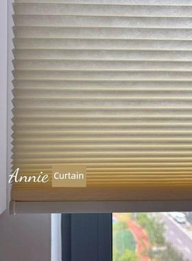 梯度蜂窝窗帘柠檬黄38孔中间孔日落梯度隔热高端全客厅书房R002