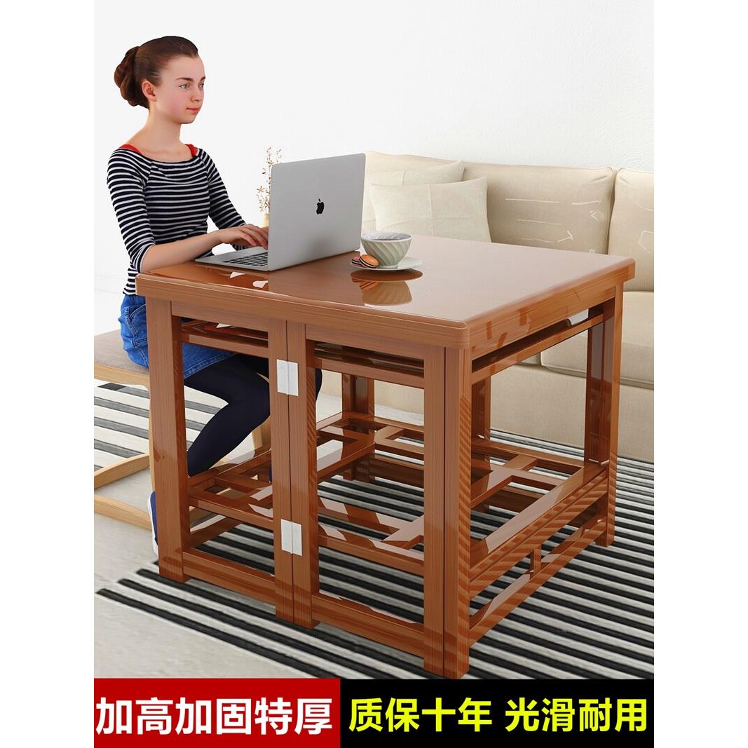 烤火桌子家用竹取暖桌正方折叠客厅鸟笼烤火架茶几冬季楠竹四方桌